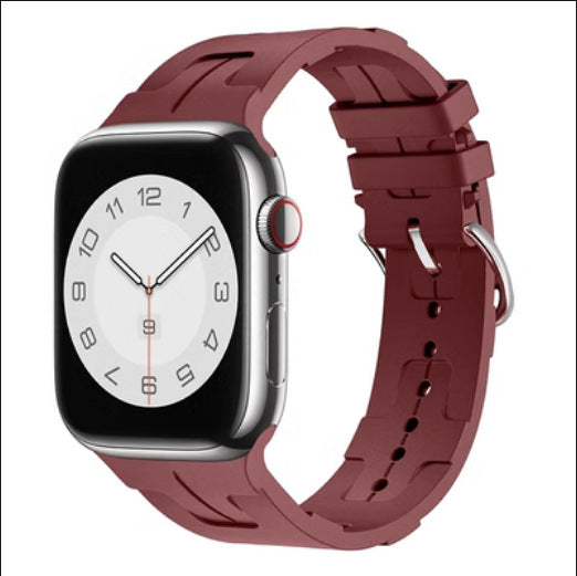 Silicone Sports Watch Band for Apple Watch Series 9 – 16 Colors