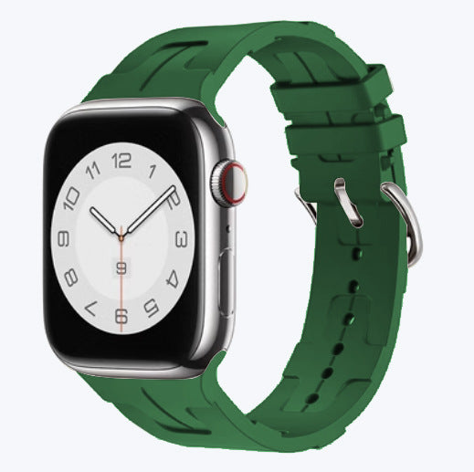 Silicone Sports Watch Band for Apple Watch Series 9 – 16 Colors