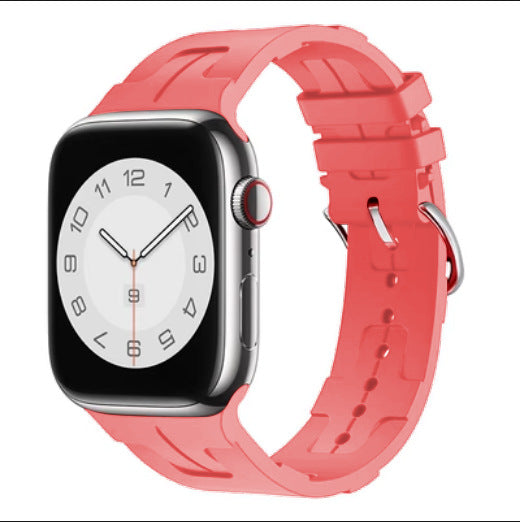 Silicone Sports Watch Band for Apple Watch Series 9 – 16 Colors