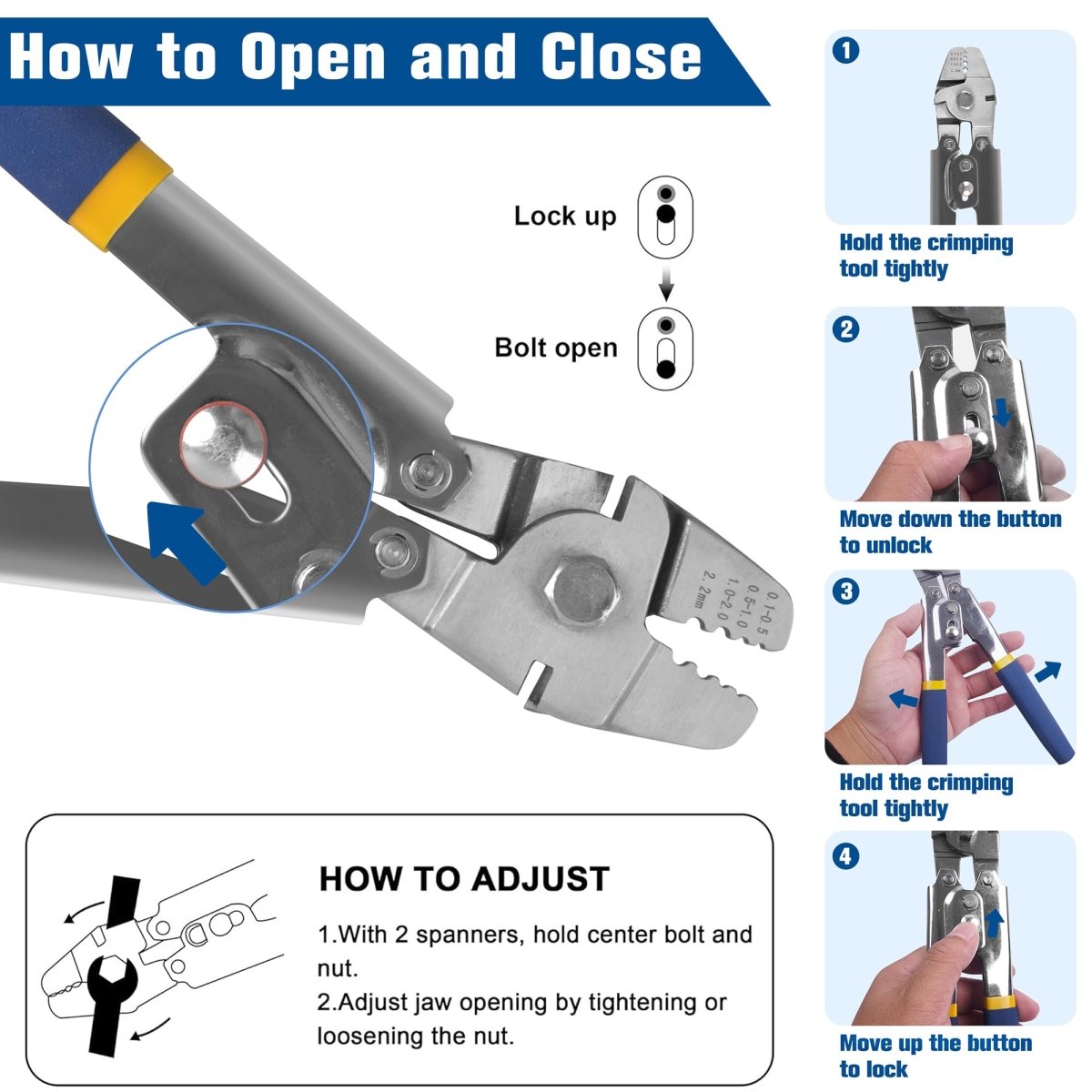 Wire Rope Crimping Swaging Tool Kit for Wire Cable Crimps Aluminum Double Barrel - HomeDIYer