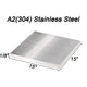Stainless Steel Flat Plate Square Sheet Board Size: 15 "x 15" x 1/8 "