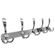 Stainless Steel Hooks Bathroom Hooks Silver-5 Hooks
