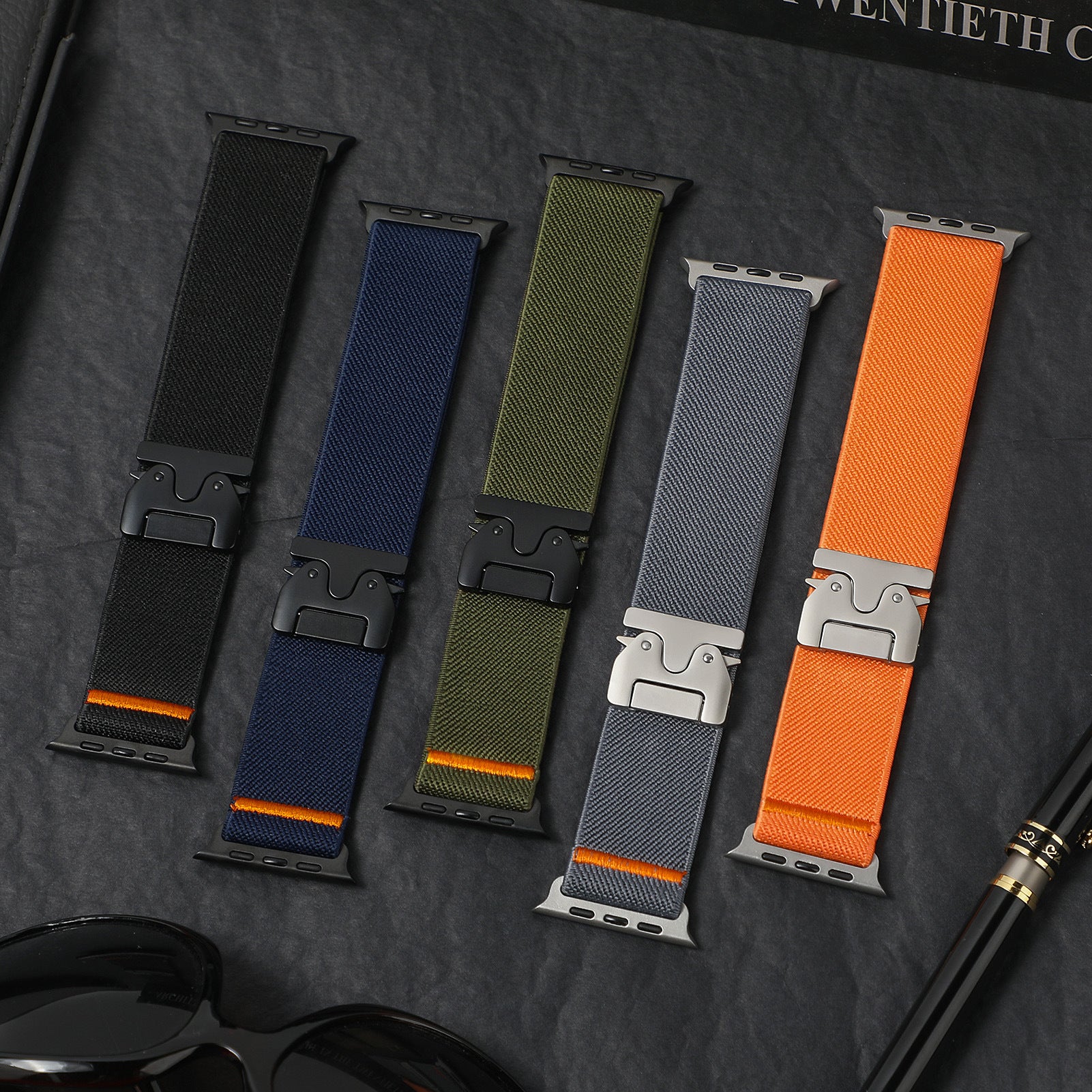 Apple Watch Nylon Band with Parachute Buckle – All Series, 9 Colors