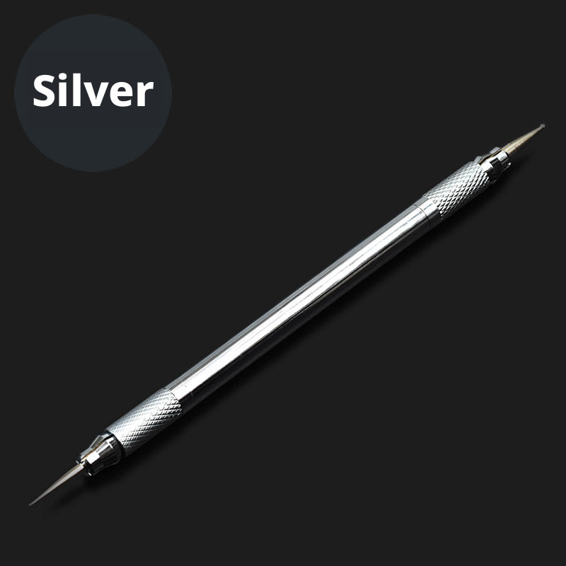 Leather Carving Pen – Double-Sided Tracing Tool with 8 Interchangeable Nibs (0.6-3mm)