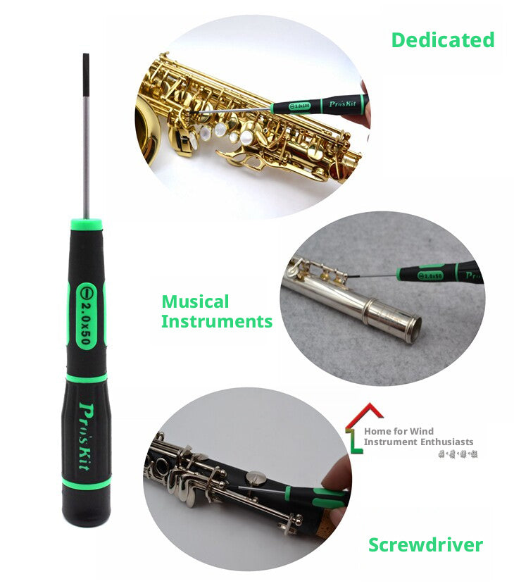 Precision Woodwind Repair Screwdrivers – Slotted Drivers for Flute, Clarinet, Saxophone, Oboe & Bassoon