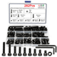 282Pcs M3 Black Hexagon Socket Cup Head Screws Bolts & Nut Kit 12.9 High Tensile