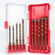 10PCS High-Strength Eccentric Twist Drill Bit,New Four-FluteSawtooth Eccentric Drill Bit,Multifunction Drill Bit Set(5/6/8/10/12)