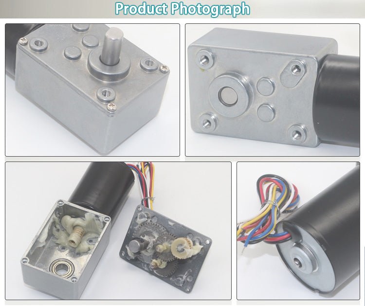 5840 - 3650 Worm Geared Motor DC12V 24V 8 - 470RPM Brushless Self - Lock Brake Motor - HomeDIYer