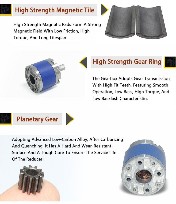 DC12V 24V CM36 - 555 Planetary Gear Motor Speed Reducing Geared Motor Large Torque - HomeDIYer