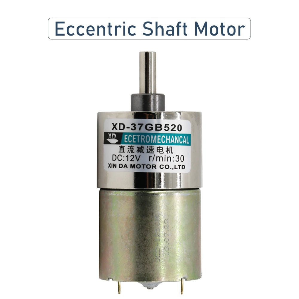 37GA520 DC 12V/24V Metal Gear Reduction Motor 5 - 600RPM Central/Eccentric Shaft - HomeDIYer