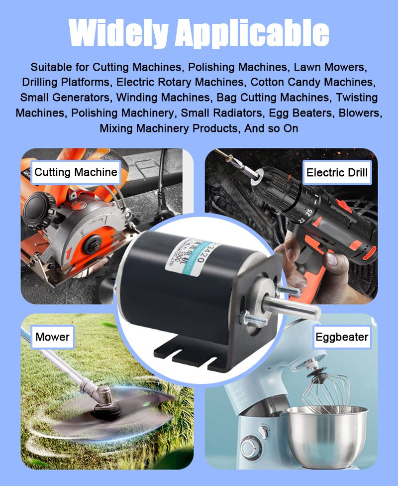 DC 12V/24V Permanent Magnet Mini Electric Motor 30W 3500/7000 RPM CW/CCW XD - 3420 - HomeDIYer