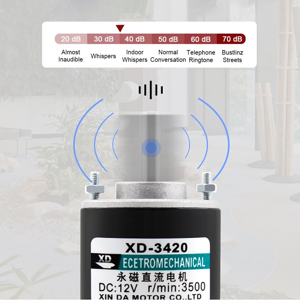 DC 12V/24V Permanent Magnet Mini Electric Motor 30W 3500/7000 RPM CW/CCW XD - 3420 - HomeDIYer