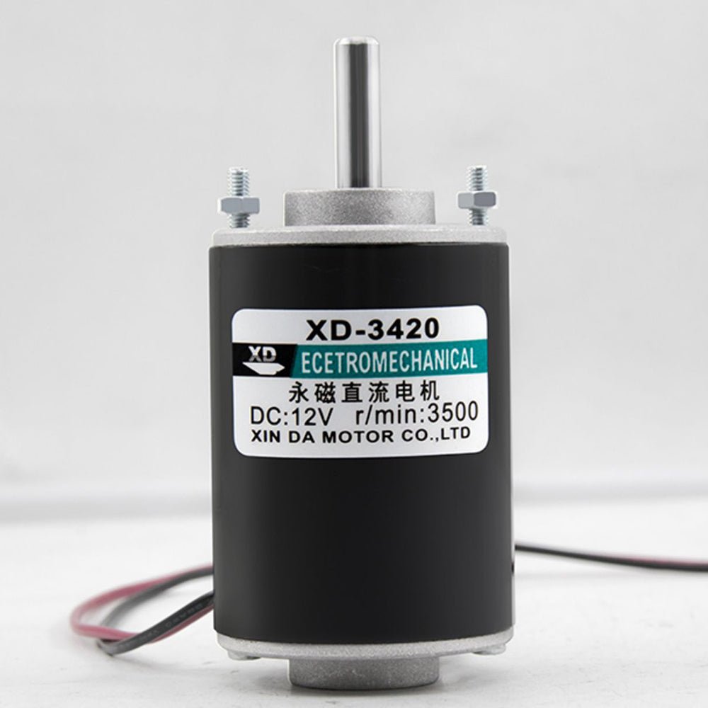 DC 12V/24V Permanent Magnet Mini Electric Motor 30W 3500/7000 RPM CW/CCW XD - 3420 - HomeDIYer
