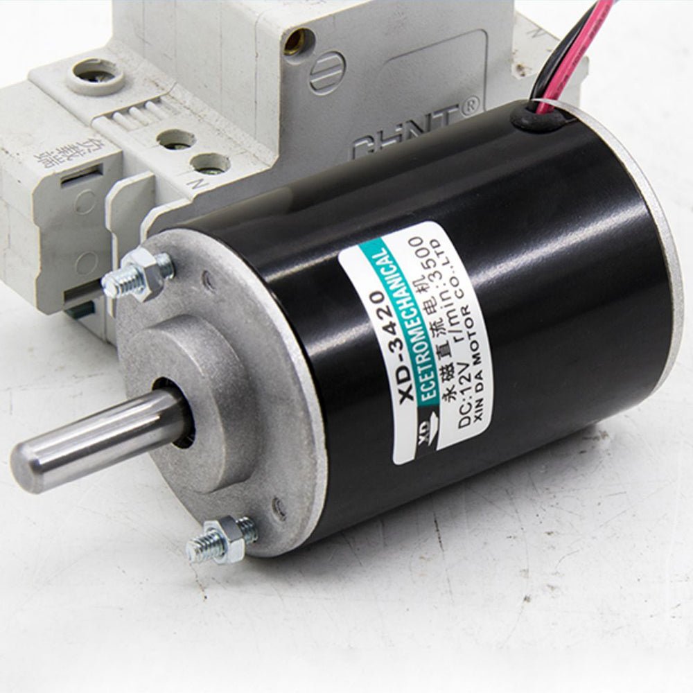 DC 12V/24V Permanent Magnet Mini Electric Motor 30W 3500/7000 RPM CW/CCW XD - 3420 - HomeDIYer