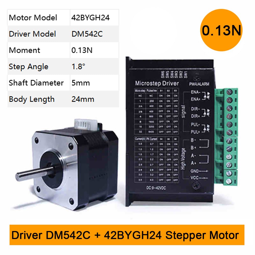 42BYGH34 Stepper Motor + TB6600 / DM542C Driver Controller 4A Micro - Step CNC Kit - HomeDIYer