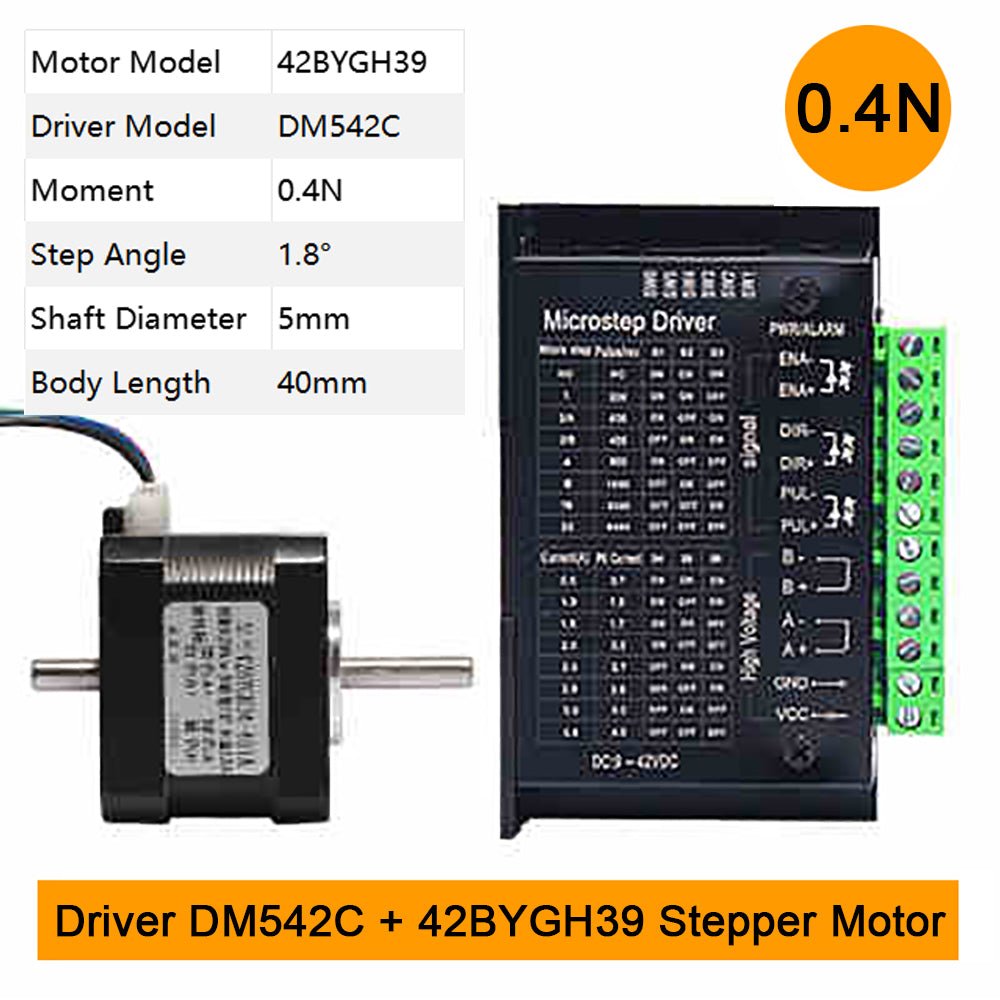42BYGH34 Stepper Motor + TB6600 / DM542C Driver Controller 4A Micro - Step CNC Kit - HomeDIYer