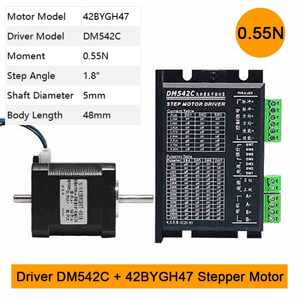 42BYGH34 Stepper Motor + TB6600 / DM542C Driver Controller 4A Micro - Step CNC Kit - HomeDIYer
