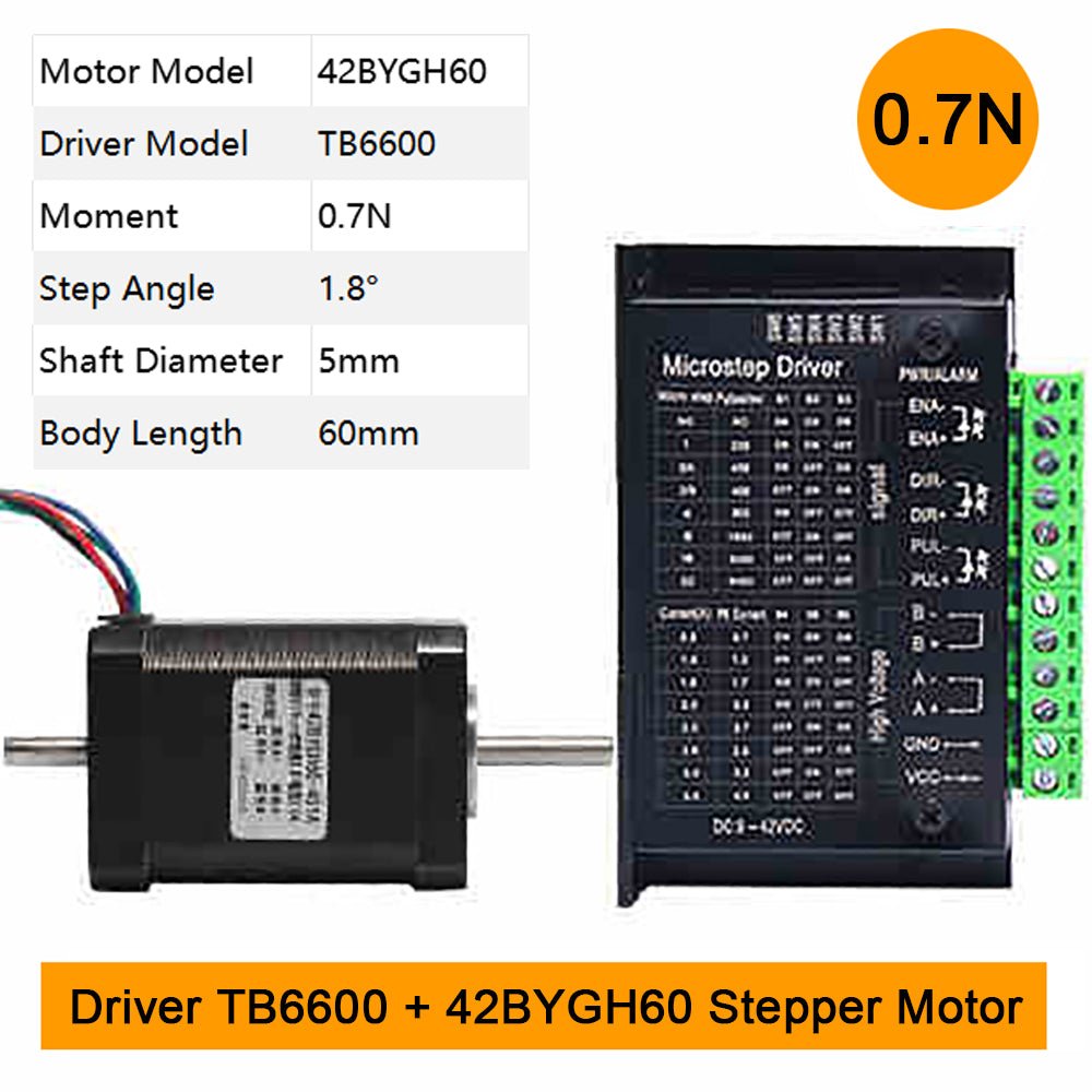 42BYGH34 Stepper Motor + TB6600 / DM542C Driver Controller 4A Micro - Step CNC Kit - HomeDIYer