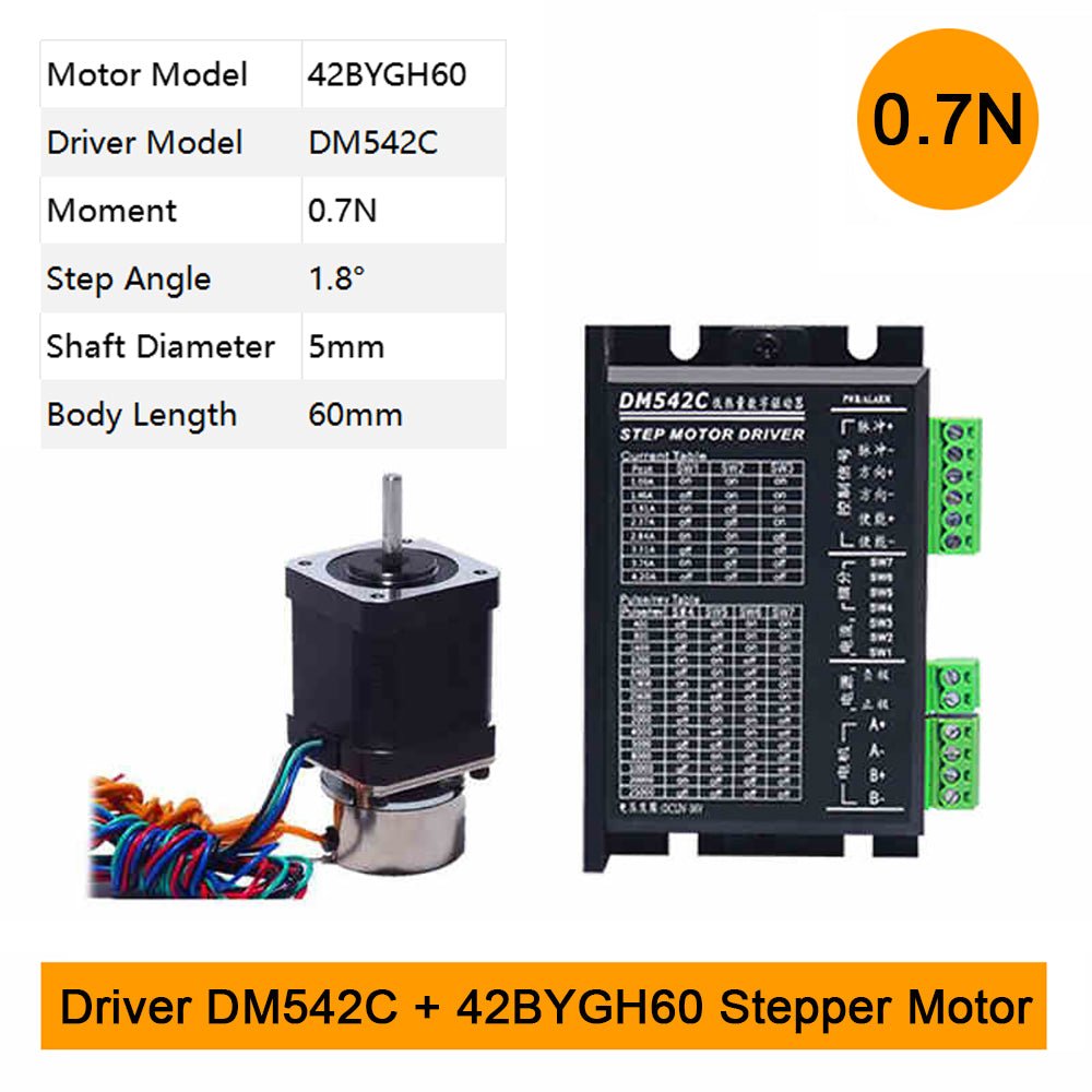 42BYGH34 Stepper Motor + TB6600 / DM542C Driver Controller 4A Micro - Step CNC Kit - HomeDIYer