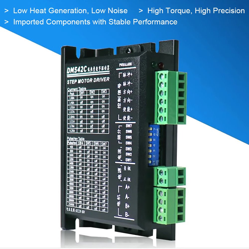 42BYGH34 Stepper Motor + TB6600 / DM542C Driver Controller 4A Micro - Step CNC Kit - HomeDIYer