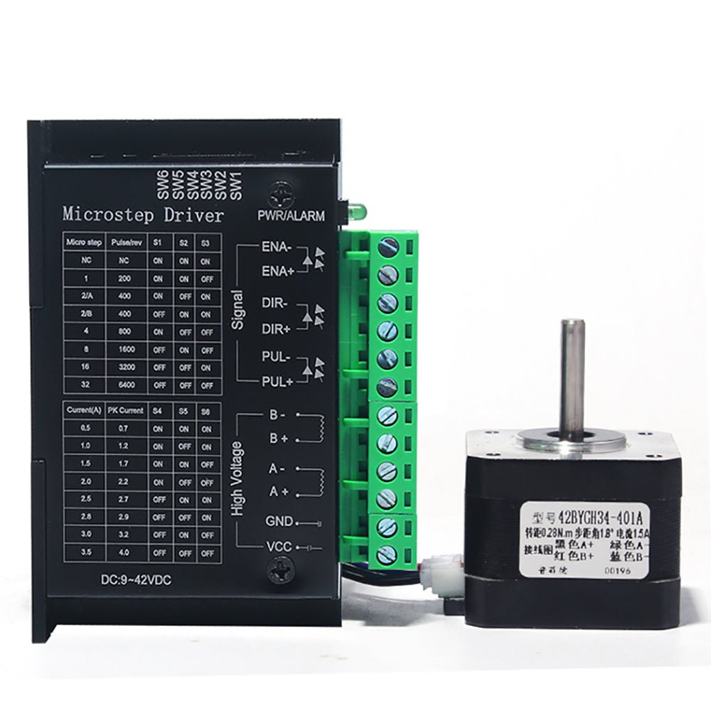 42BYGH34 Stepper Motor + TB6600 / DM542C Driver Controller 4A Micro - Step CNC Kit - HomeDIYer