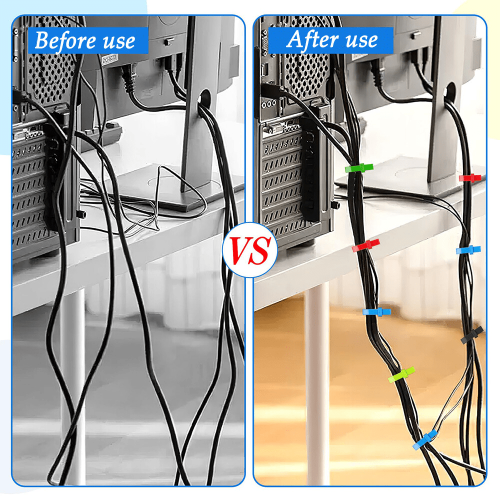 Coloured Cable Ties Detachable And Reusable Nylon Zip Ties Length 150mm To 450mm - HomeDIYer