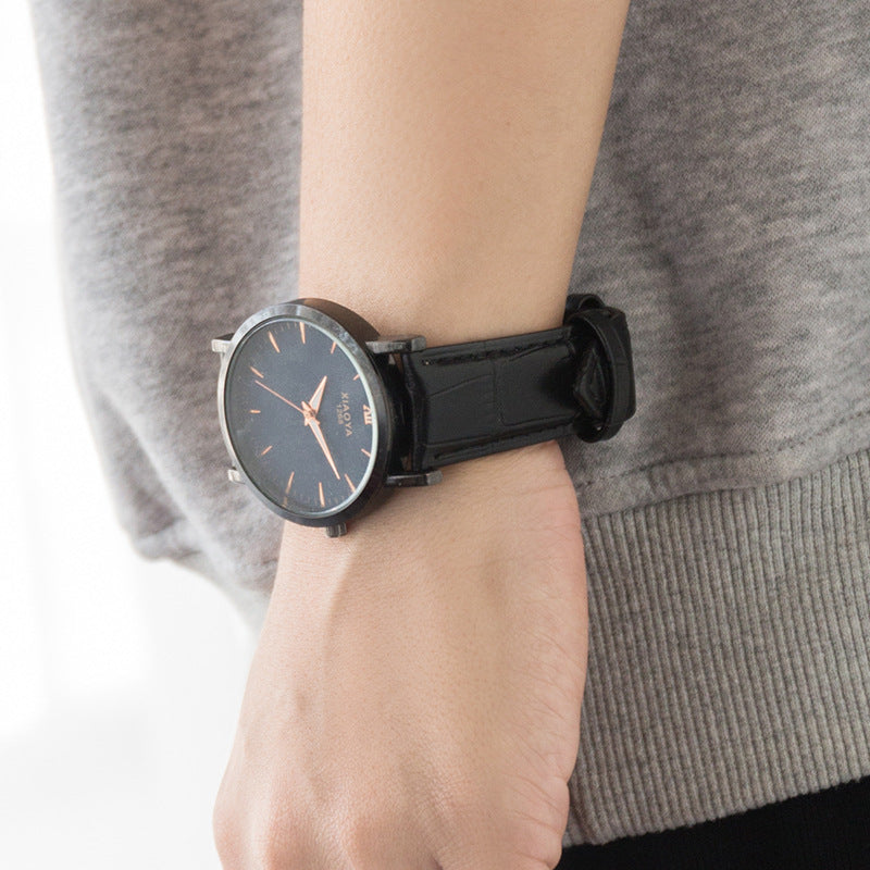 Genuine Leather Watch Strap with Butterfly Clasp — Multiple Colors & Sizes