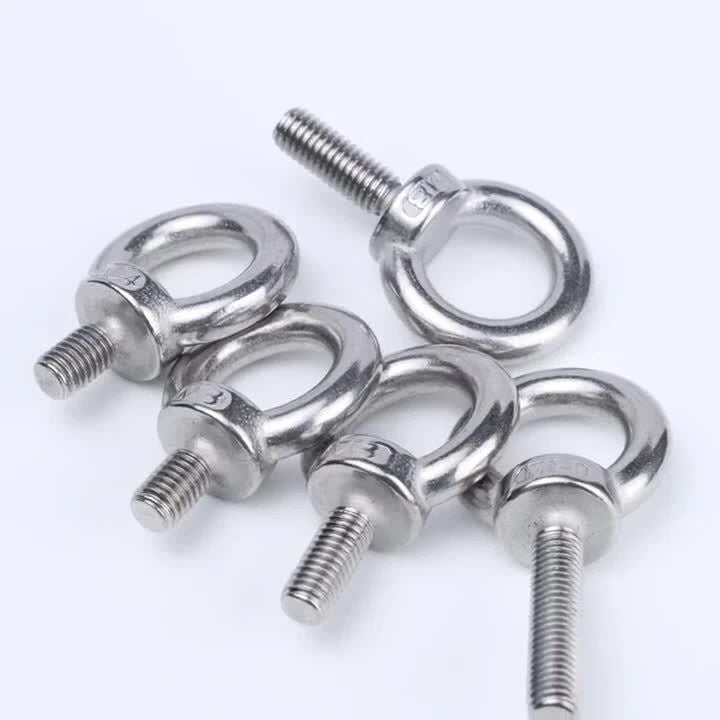 304 Stainless Steel Ring Screws M3 - M30 Eyelets Screw Heavy Duty Lifting Bolts