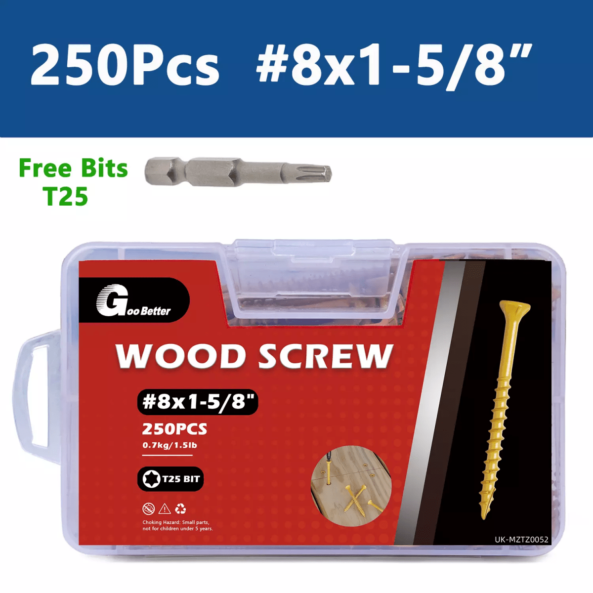 20 - 1000Pcs Deck Screws T25 Torx Self Tapping Wood Screws Exterior Deck Screws - HomeDIYer