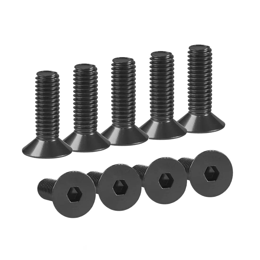 200Pcs Aluminium Alloy Hex Socket Countersunk Flat Head Screw & Washers Assortment Set Brownish Orange To Glossy Black