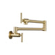 Wall Mount Folding Kitchen Pot Filler Faucet – Brushed Gold, 360° Swivel &amp; Dual Handles
