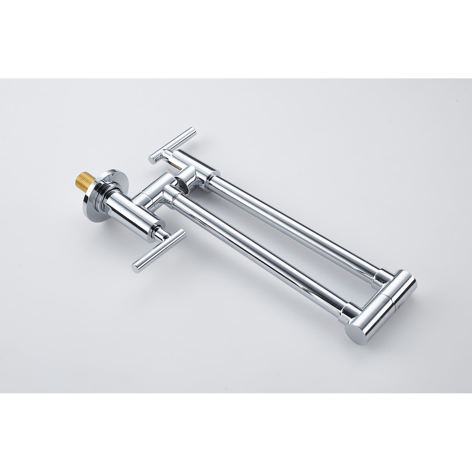 Wall Mount Folding Pot Filler Faucet – 360° Swivel &amp; Space-Saving Chrome Finish