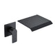 Wall Mount Waterfall Bathtub Faucet – Single Handle, Rough-In Valve Included, Matte Black or Brushed Gold
