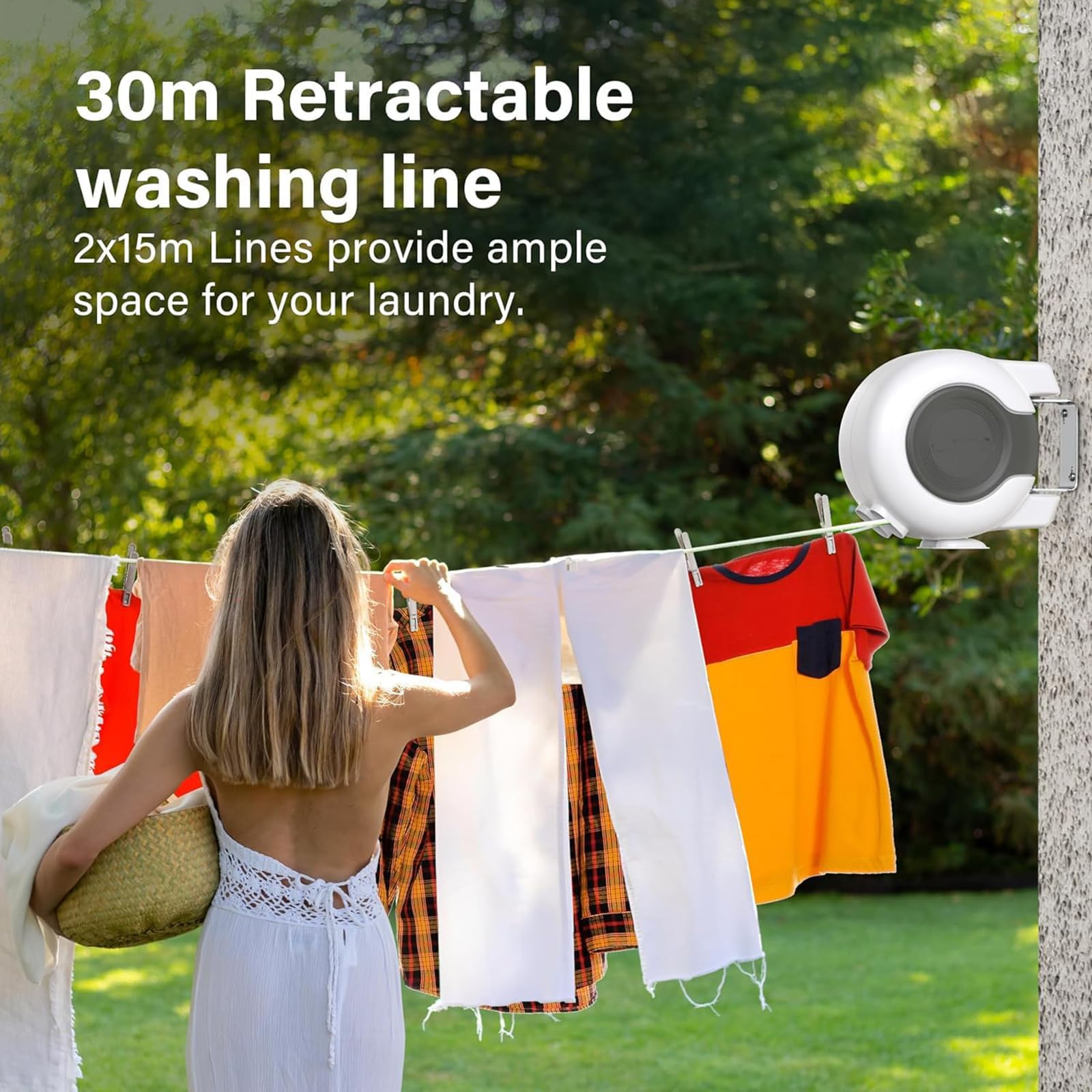 Retractable Double Clothesline -HomeDIYer