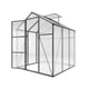 6ft x 6ft Heavy‑Duty Aluminum Walk‑In Greenhouse — Raised Base Polycarbonate Panels & Drainage System Black