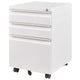 3 Drawer Mobile File Cabinet with Lock,Metal Filing Cabinets for Home Office Organizer Letters/Legal/A4,Fully Assembled Except Wheels,White