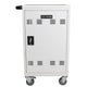 30+2Bay Mobile School Charging Cart Station for Chromebook, Tablet and Laptop Computer with Power Strip Included, Assembly Required-WHITE