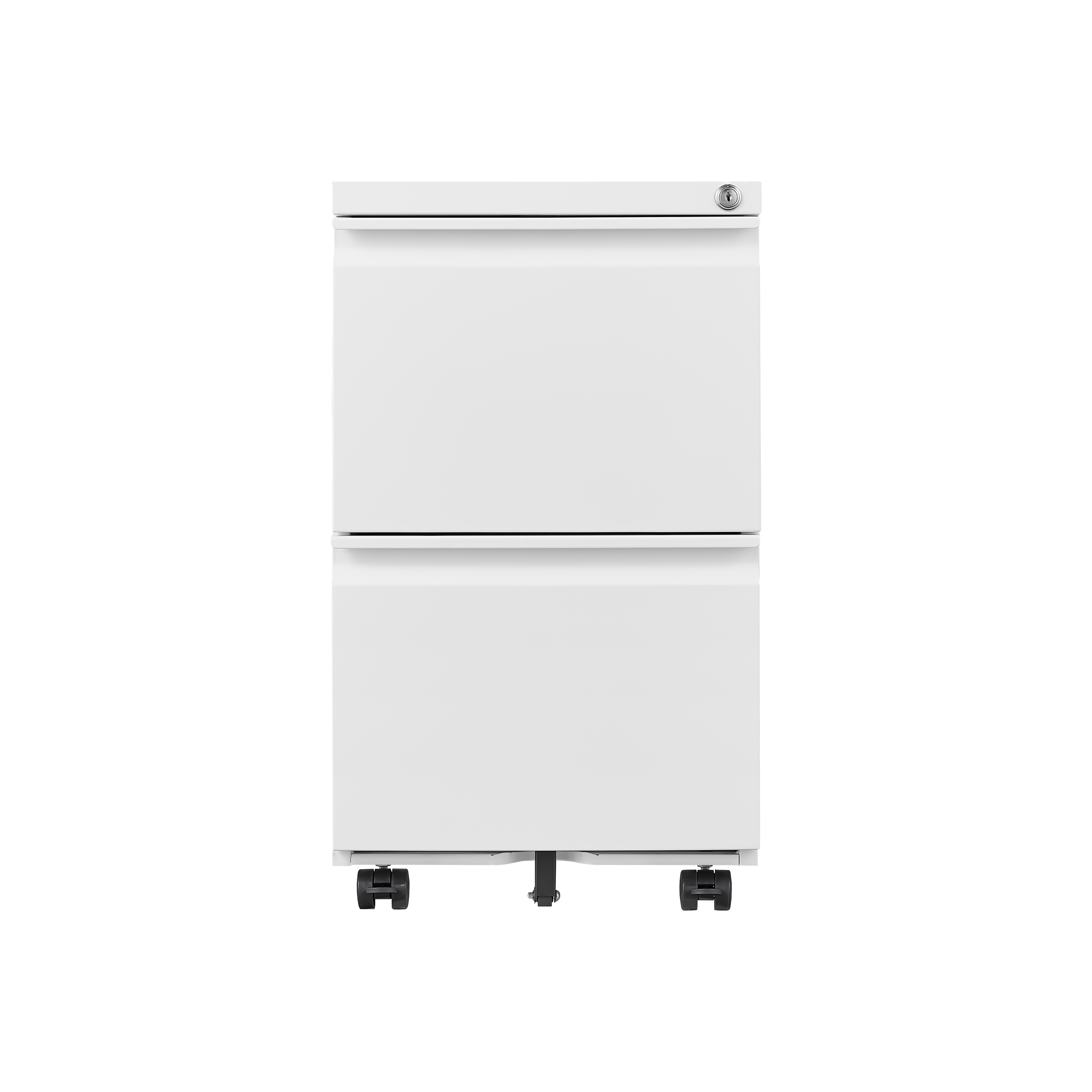 [requires assembly] Office Storage Cabinet, 2 Drawers File Cabinet With Lock Metal Vertical File Cabient With Wheels Mobile File Cabinet For Office Home Legal/Letter/a4 Size