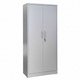 Container Furniture Direct Ironclad 71" Metal Storage Cabinet with Locking Doors and 4 Adjustable Shelves, Heavy-Duty Steel Cabinet for Garage, Laundry, Office, or Warehouse, Gray