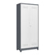 Gray Metal Lockers, Cleaning Tool Cabinets With Locking Doors, High Broom Tool Storage Cabinets, Adjustable Shelves, Large Cabinets For Kitchens, Offices, Shops.(72 Inches)