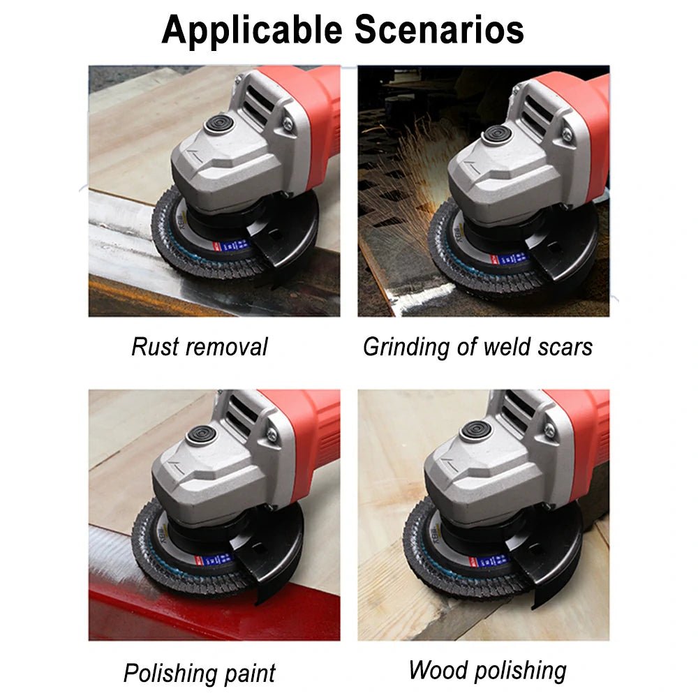 Thousand - leaf Polishing Wheels 60Grit~320Grit Chiba Polishing Wheel for Angle Grinder Wood Metal Sanding Cutting Tool Attachment - HomeDIYer