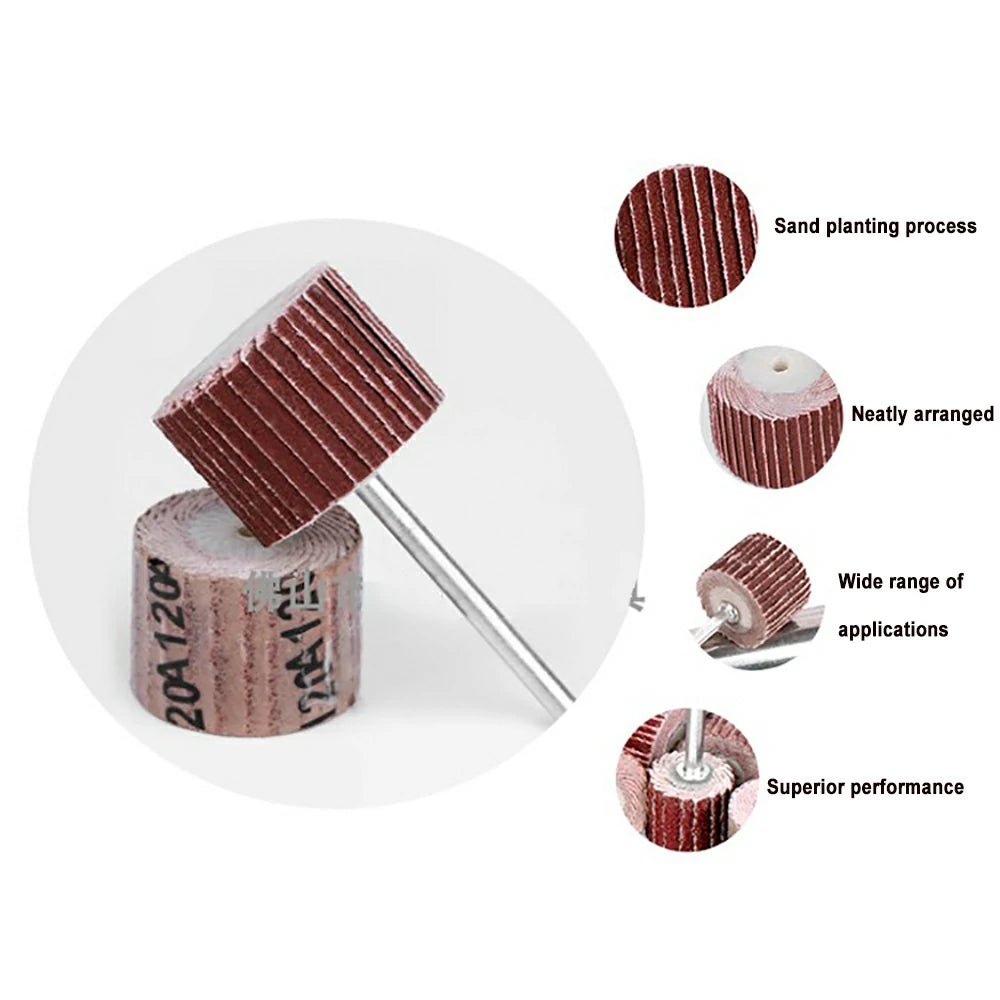 3mm Dia Sanding Flap Disc Grinding Flap Wheels Brush Sand For Dremel Accessories Tools For Abrasive Grinder Rotary For - HomeDIYer