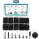 430 Pcs M3 Self-Tapping Screws Pan Head Screws Flower Head Screw Assembly Set + Drill Bit