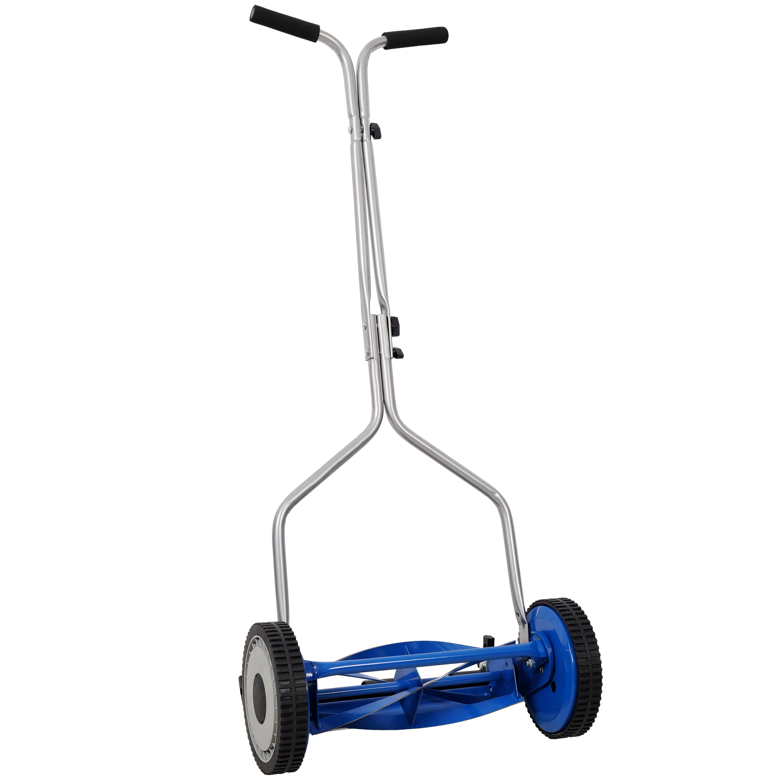 16in Push Lawn Mower, Push Reel Lawn Mower, Blue Color