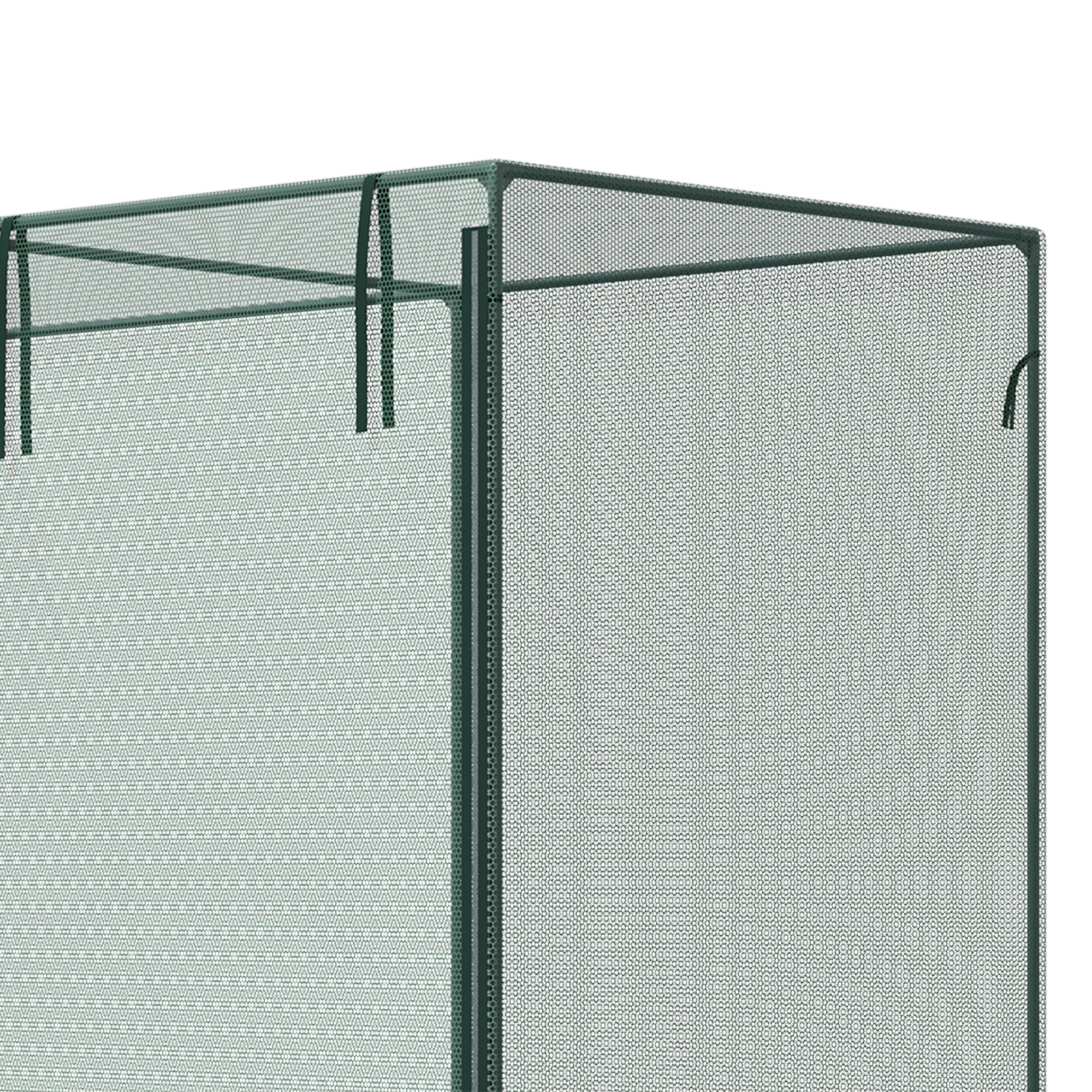 6' x 3' Crop Cage, Plant Protection Tent with Zippered Doors for Vegetable Garden, Backyard, Green