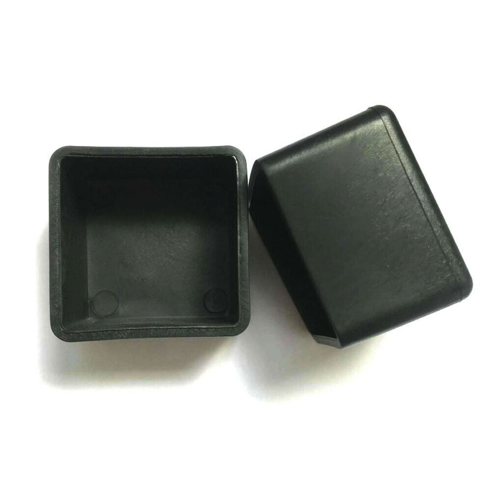 Square shaped raw rubber end cover for table and chair pipe protection