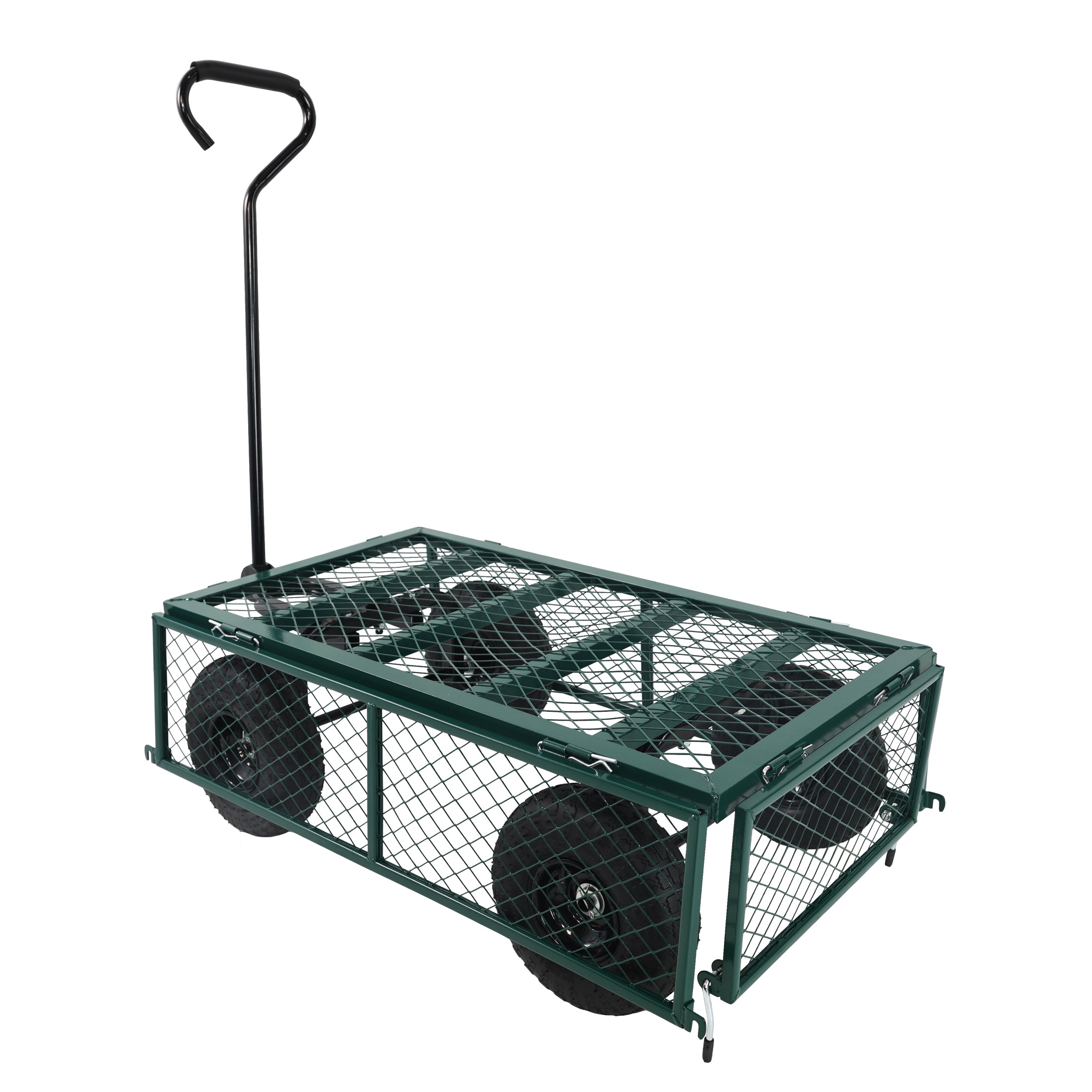 Wagon Cart Garden cart trucks make it easier to transport firewood (green)