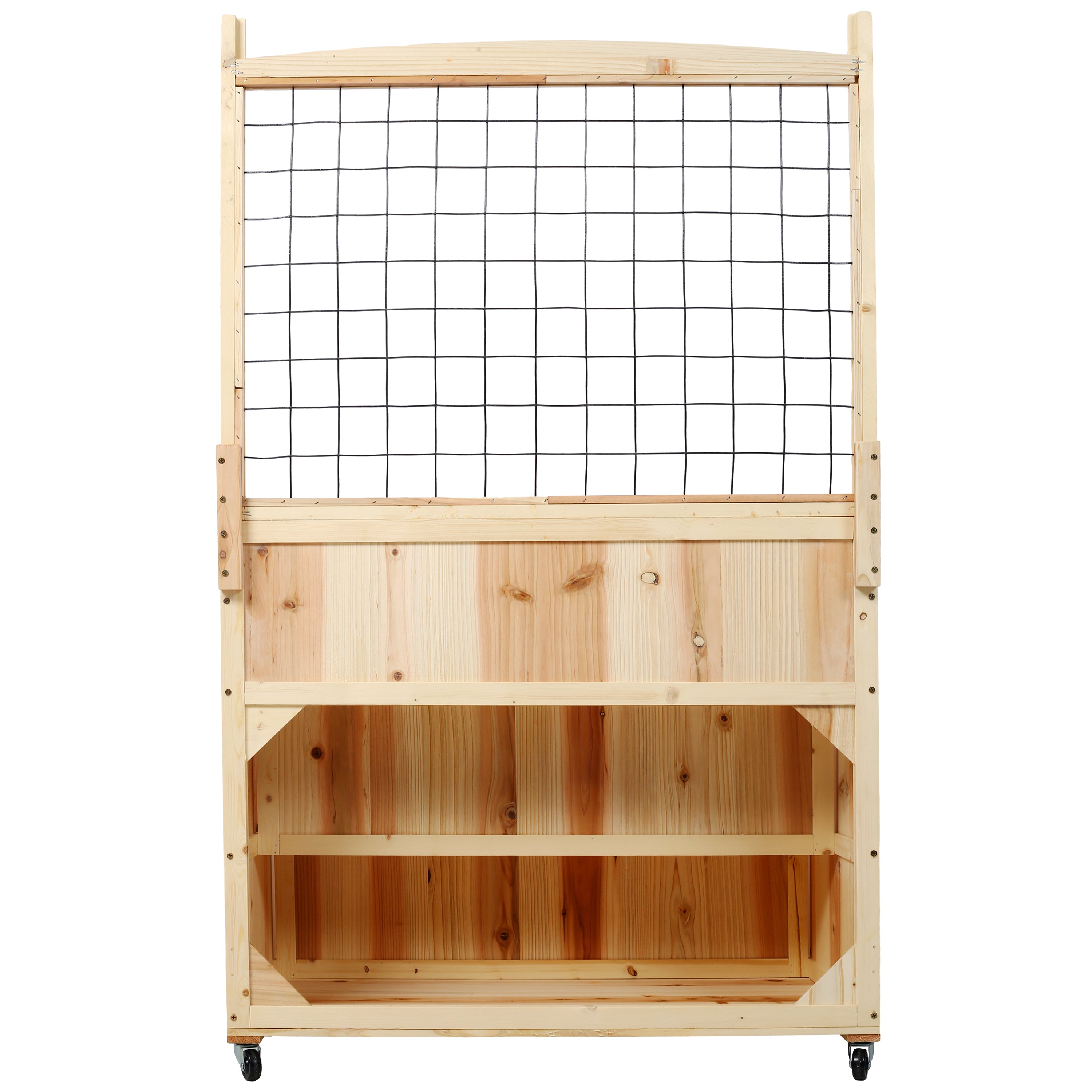 3-Tier Raised Garden Bed with Trellis – Vertical Planter Box with Wheels & Storage