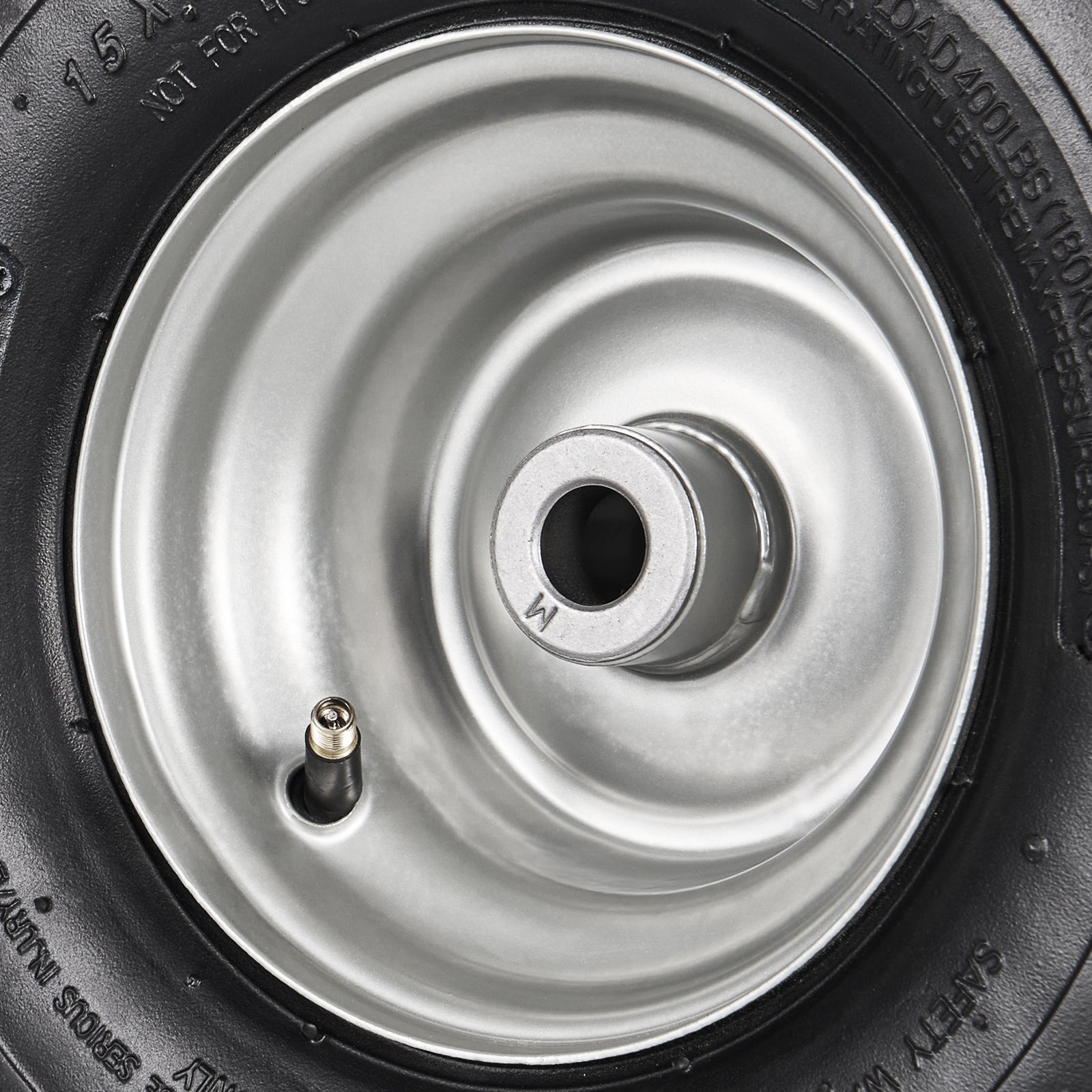 2-Pack 15x6-6" Lawn Tractor Tires – Turf Pneumatic with Rims, 3" Centered Hub, 16 Adapters