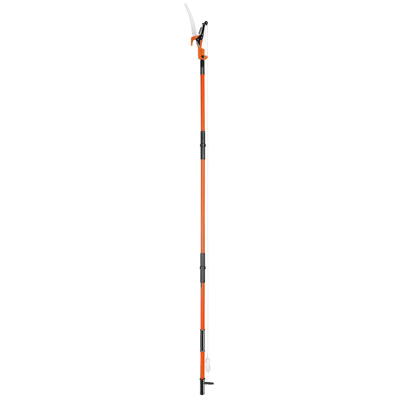 7.3–27 ft Manual Pole Saw & Tree Pruner – 2-in-1 Saw + Scissors with Pulley System, Lightweight Fiberglass Poles